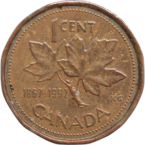 1 Cent  캐나다 연방 125주년