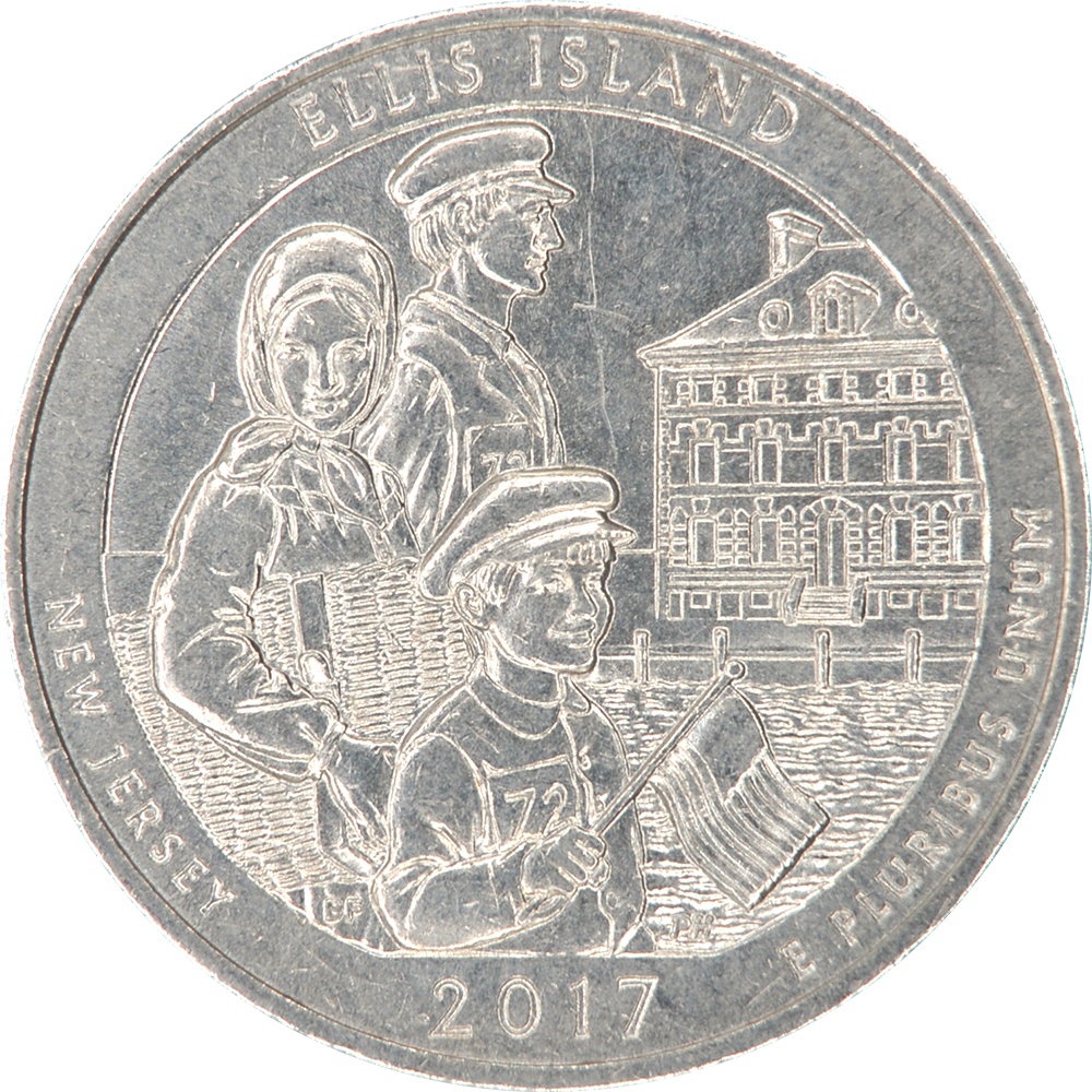 Quarter Dollar 워싱턴  엘리스 섬, 뉴저지