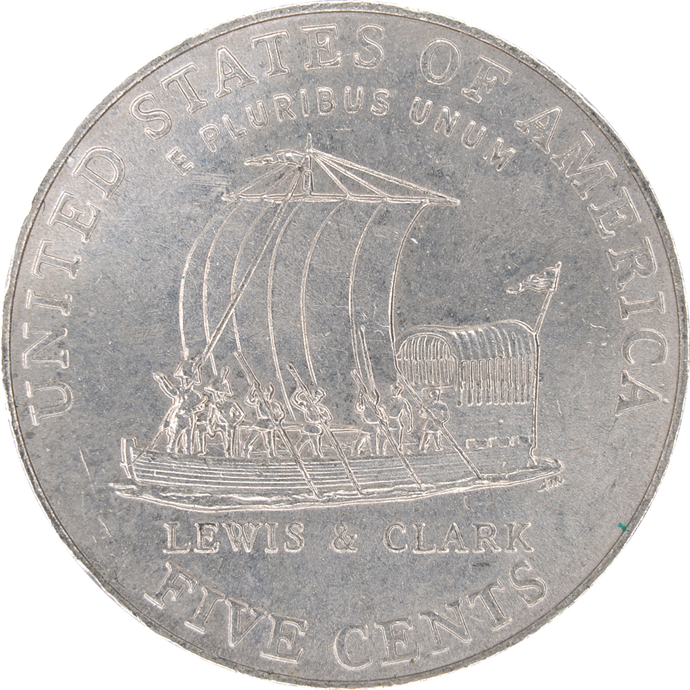 5 Cents 제퍼슨 니켈  루이스와 클라크 탐험 200주년